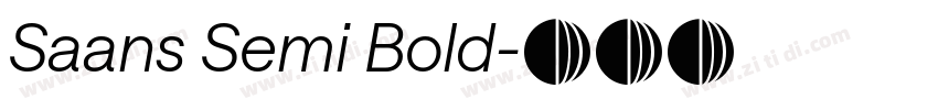 Saans Semi Bold字体转换